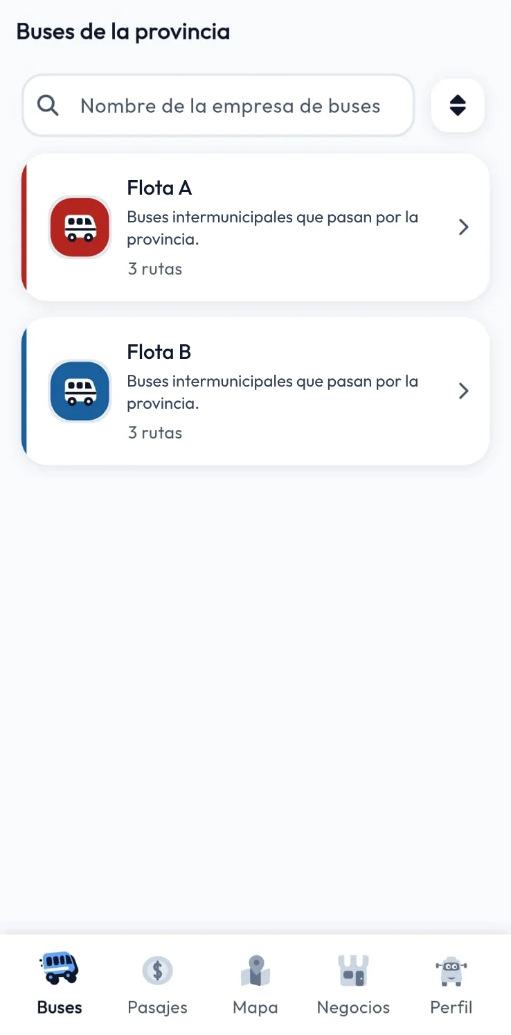 La app Baky: las empresas de buses de la provincia