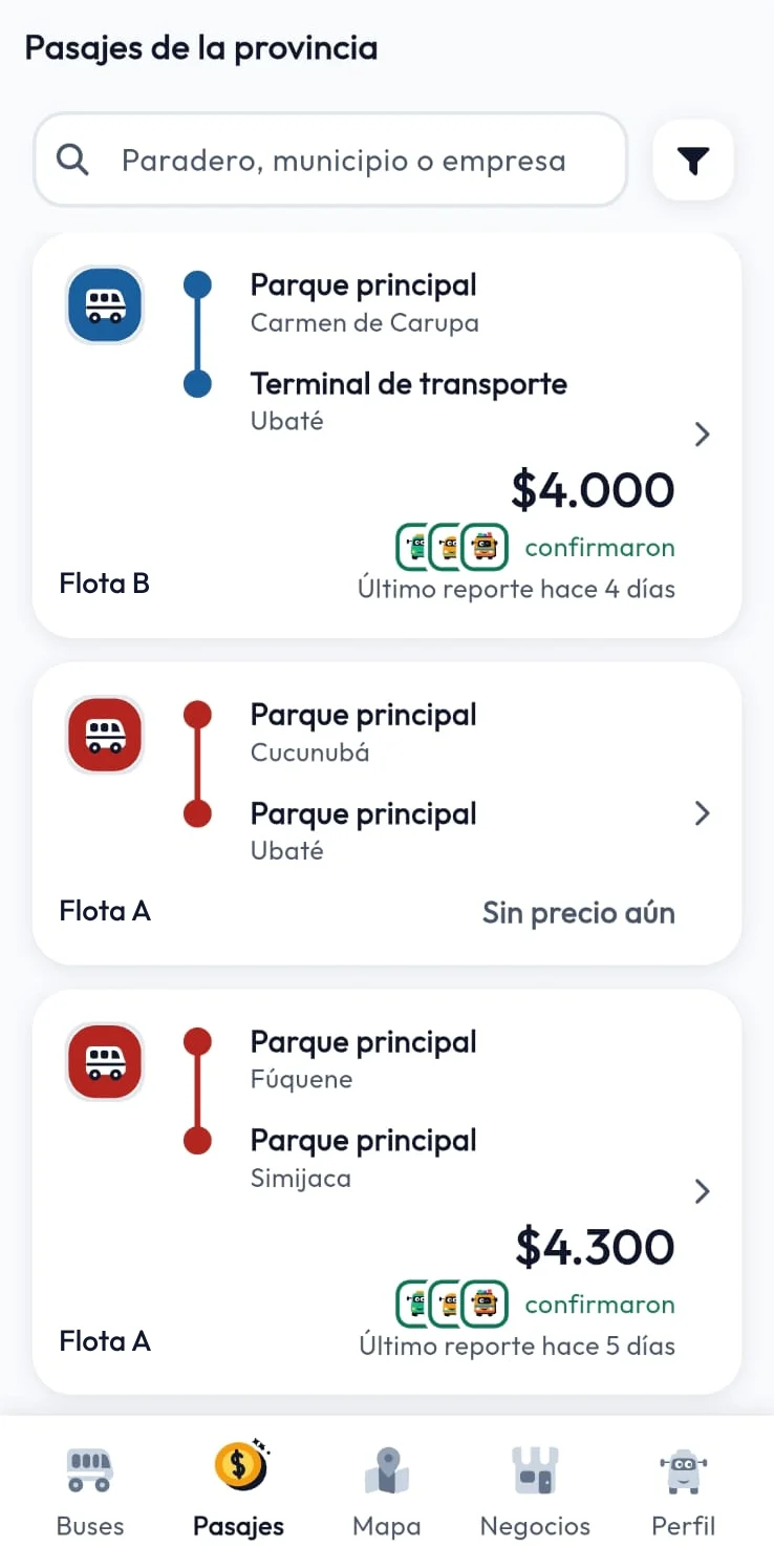 La app Baky: pasajes de la provincia con su precio y quiénes lo confirmaron